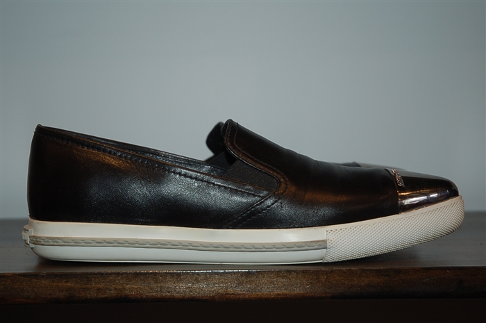 Basic Black Miu Miu Slip-Ons, size 9