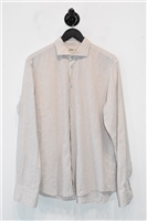 Light Beige Maurizio Baldassari Button Shirt, size L