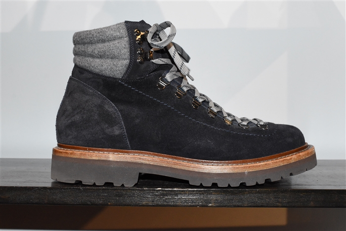 Navy Brunello Cucinelli Hiking Boots, size 9.5