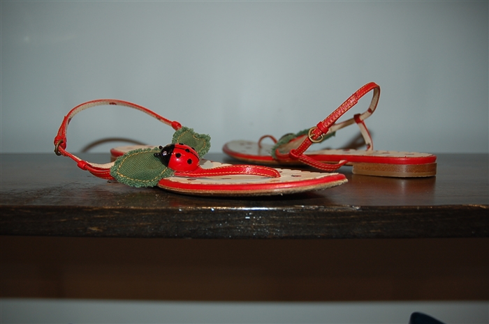 Bright Red Moschino - Cheap & Chic Sandal, size 8