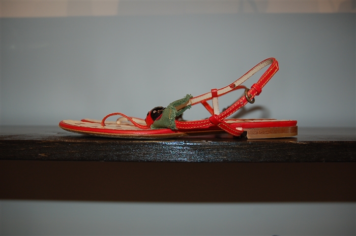 Bright Red Moschino - Cheap & Chic Sandal, size 8