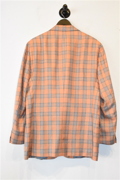 Orange Check Kiton Sport Coat, size 46