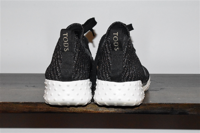 Sparkly Black Tod's Sneaker, size 9.5