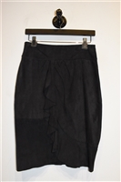 Black Suede Ba&sh Faux Wrap Skirt, size M