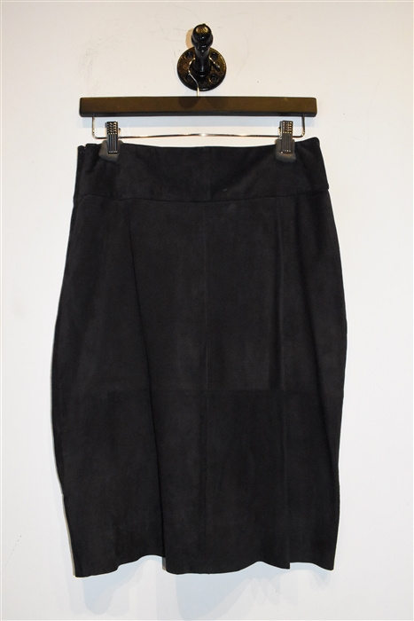 Black Suede Ba&sh Faux Wrap Skirt, size M