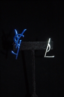 Blue & Black Saint Laurent Earring Cuff, size O/S