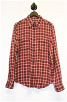 Red Check John Varvatos Button Shirt, size M