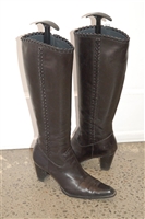 Black Leather Stuart Weitzman Tall Boots, size 7