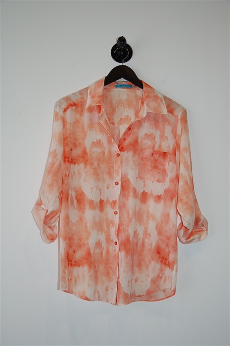 Orange Sorbet Alice + Olivia Blouse, size M