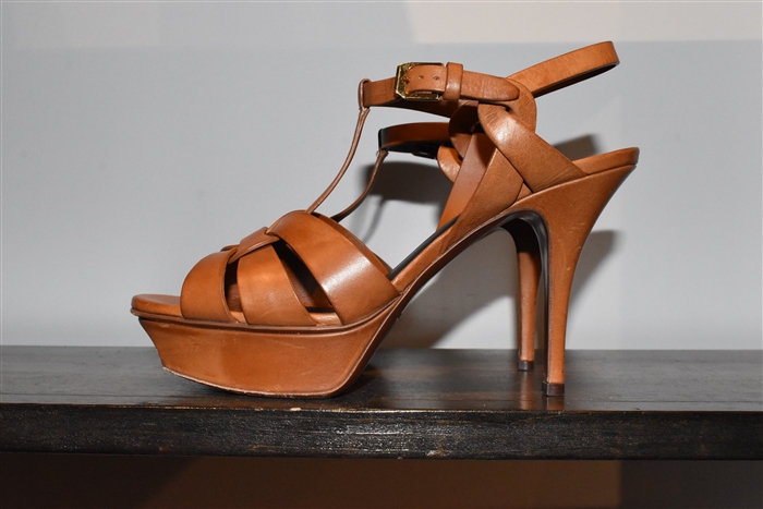 Whiskey Saint Laurent Sandal, size 8