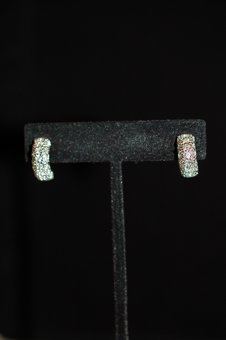 Rhodium Nina Ricci Earrings, size O/S