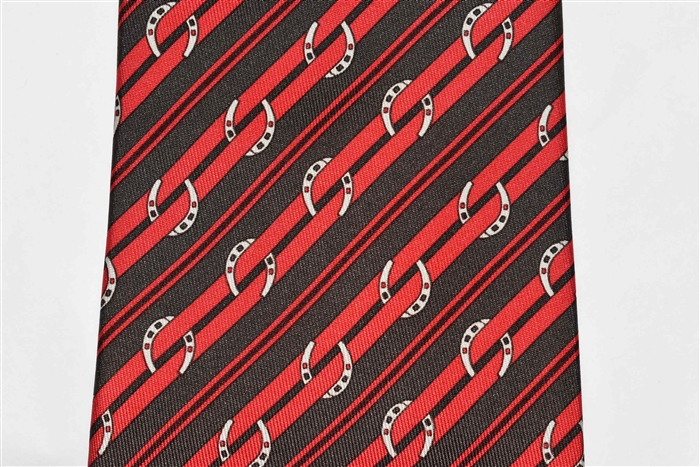 Red Stripe Hermes Tie, size O/S