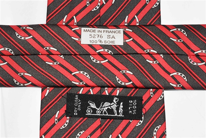 Red Stripe Hermes Tie, size O/S