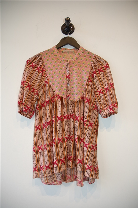 Multi-print Tsumori Chisato Short-Sleeved Top, size M