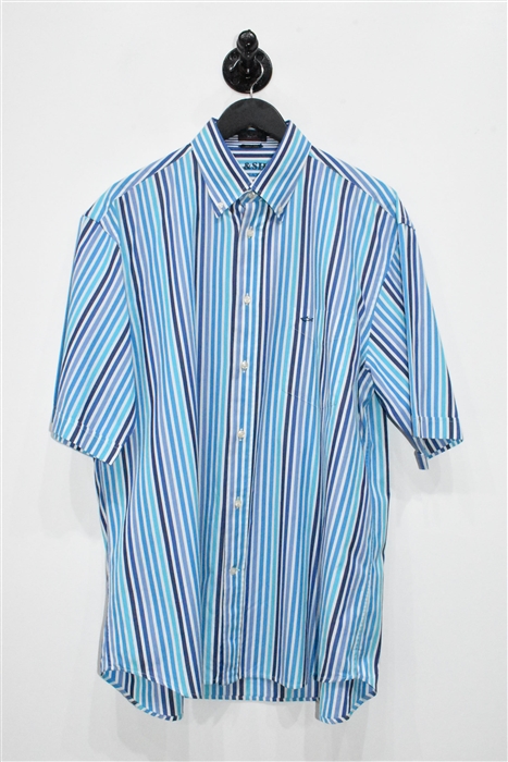Blue Stripe Paul & Shark Short-Sleeved Shirt, size XL