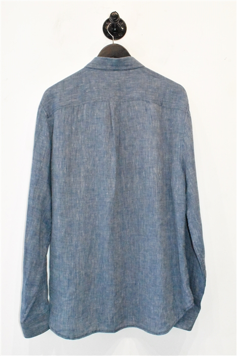 Denim Blue 7 For All Mankind Button Shirt, size L