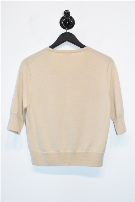 Sandy Beige Oscar de la Renta Cardigan, size M