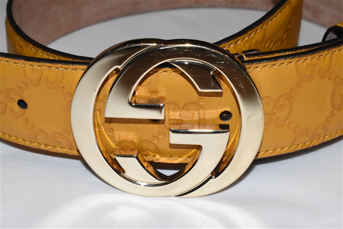 Honey Brown Gucci Belt, size XL