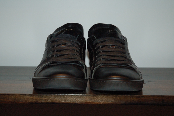 Black Leather Saint Laurent Sneaker, size 10