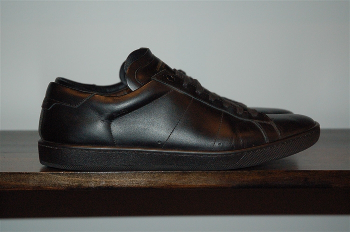 Black Leather Saint Laurent Sneaker, size 10