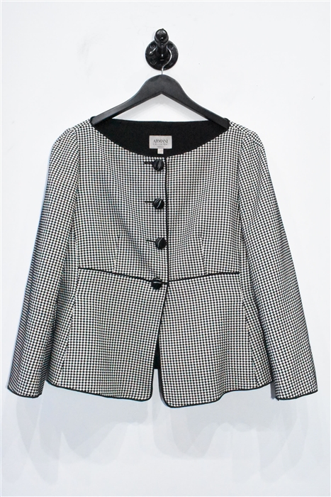 Black & Off-White Armani Collezioni Jacket, size 12