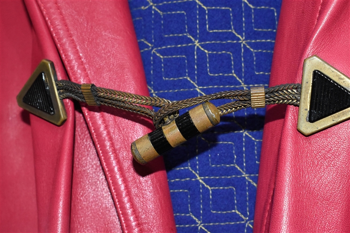 Crimson Gianni Versace - Vintage Leather Coat, size 2XL