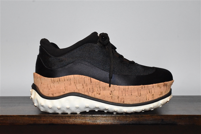 Navy Miu Miu Platform Sneaker, size 8