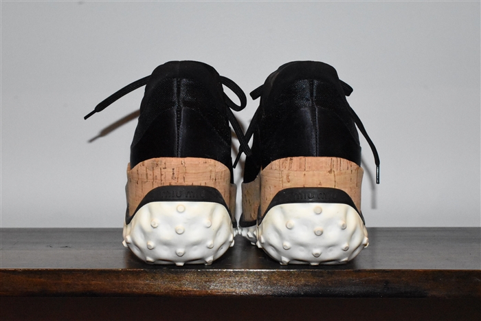 Navy Miu Miu Platform Sneaker, size 8