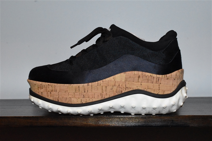 Navy Miu Miu Platform Sneaker, size 8