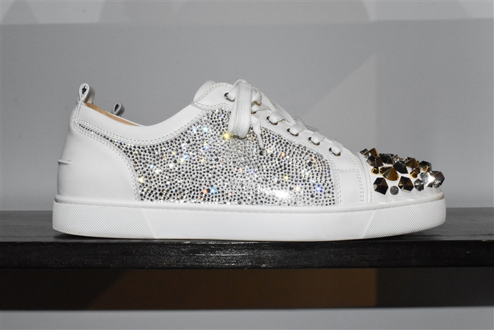White Leather Christian Louboutin Sneaker, size 11