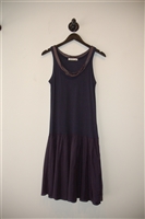 Navy Sacai Luck Drop Waist Dress, size M