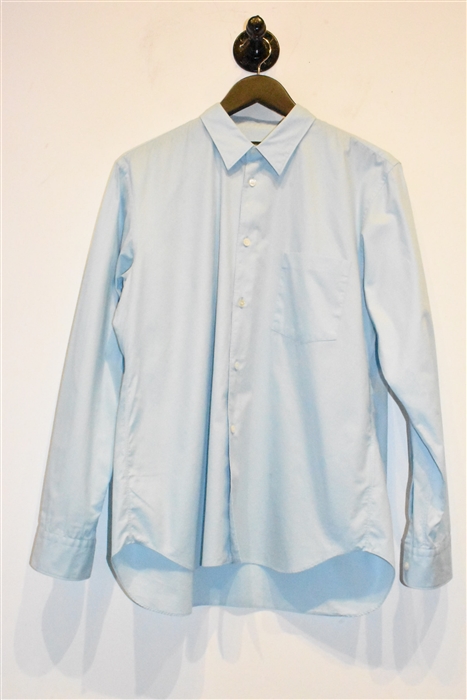 Sky Blue Comme Des Garcons Homme Plus Button Shirt, size M