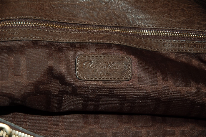 Dark Leather Roger Vivier Tote, size L