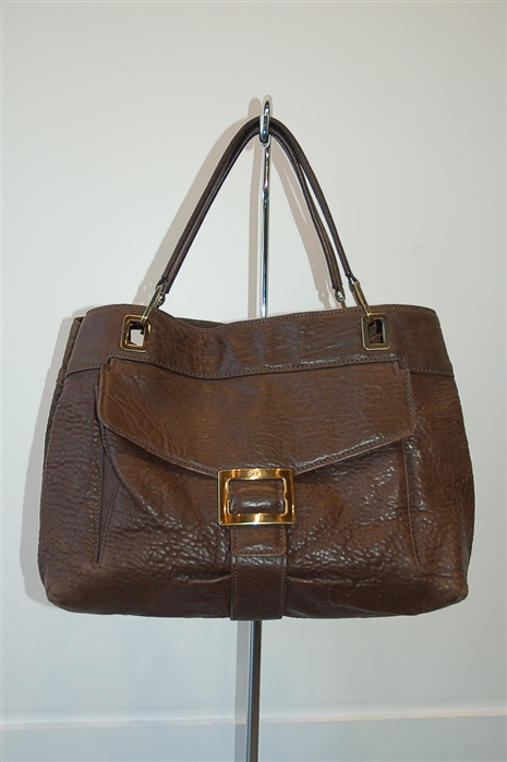 Dark Leather Roger Vivier Tote, size L