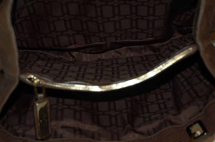 Dark Leather Roger Vivier Tote, size L