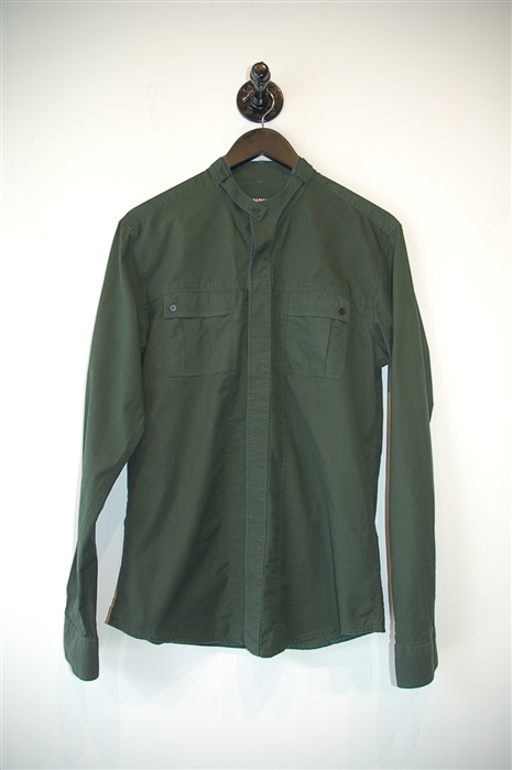 Forest Green Balmain Button Shirt, size S