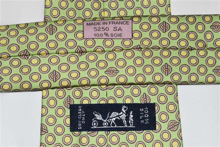 Lime Hermes Tie, size O/S