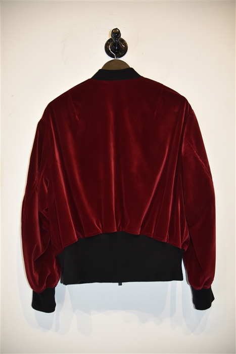 Dark Red The Kooples Bomber Jacket, size S