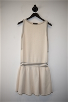 Palest Beige Chanel Drop Waist Dress, size 8