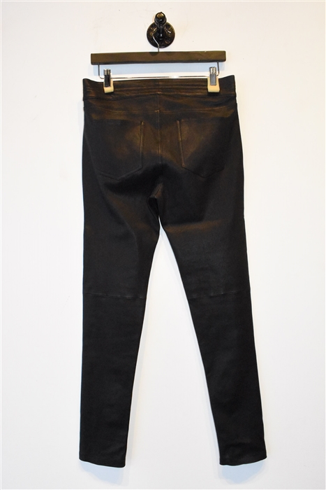 Black Leather Iro Leather Trousers, size 8