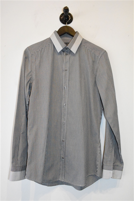 Black Check Dolce & Gabbana Button Shirt, size M