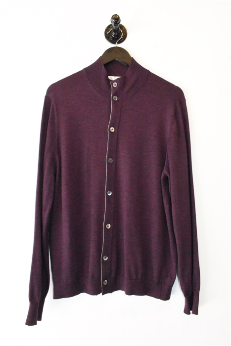 Aubergine Brunello Cucinelli Cardigan, size XL