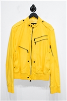 Bright Yellow Ralph Lauren - Black Label Leather Jacket, size 2XL