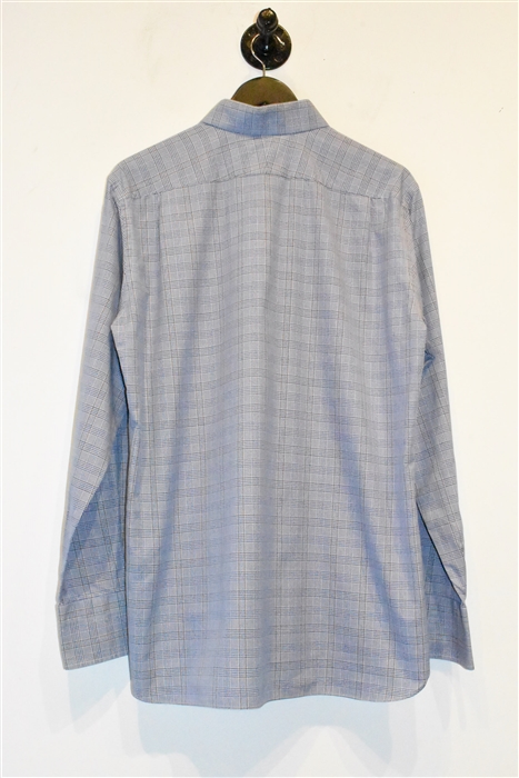 Blue Check Tom Ford Button Shirt, size L