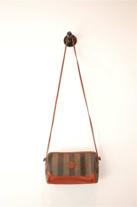 Brown Stripe Fendi - Vintage Cross-Body, size S