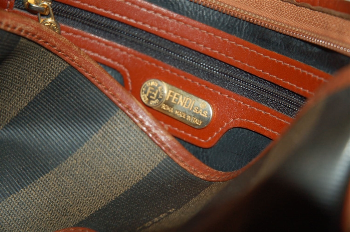Brown Stripe Fendi - Vintage Cross-Body, size S