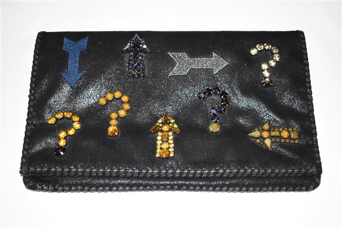 Shiny Black Stella McCartney Clutch, size M