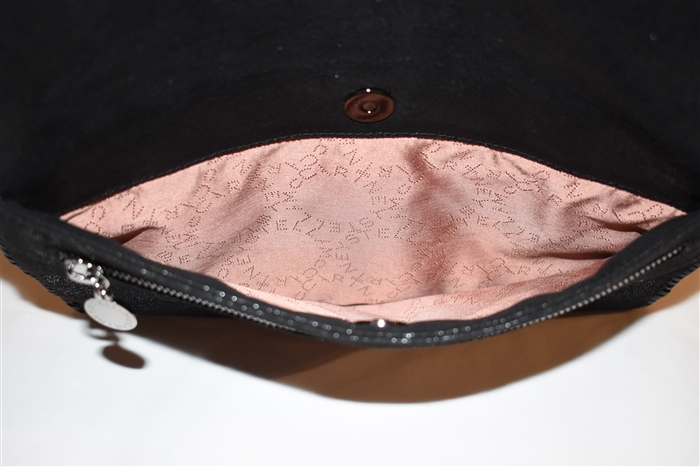 Shiny Black Stella McCartney Clutch, size M