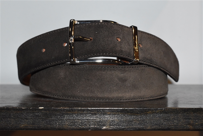 Brown Suede Santoni Belt, size XL